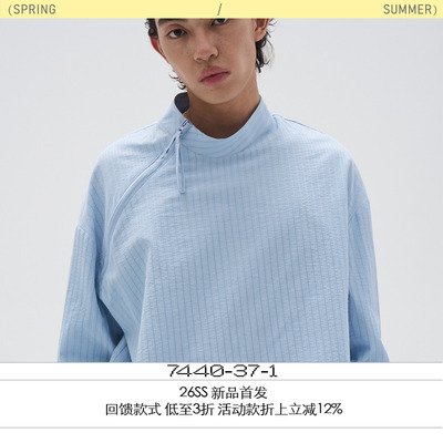 7440371秋冬立领肌理衬衫外套