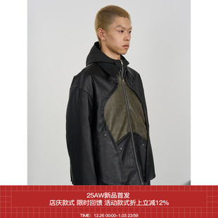 中部对称工装 皮衣夹克 7440