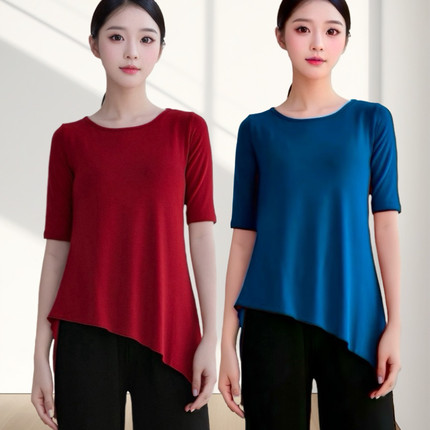 宽松舞蹈服装莫代尔现代古典舞练功服长袖中国舞瑜伽形体显瘦上衣