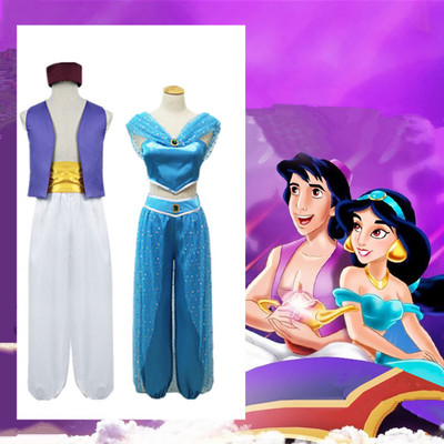 迪士尼阿拉丁神灯大人王子演出服cos茉莉公主裙cosplay服装女童