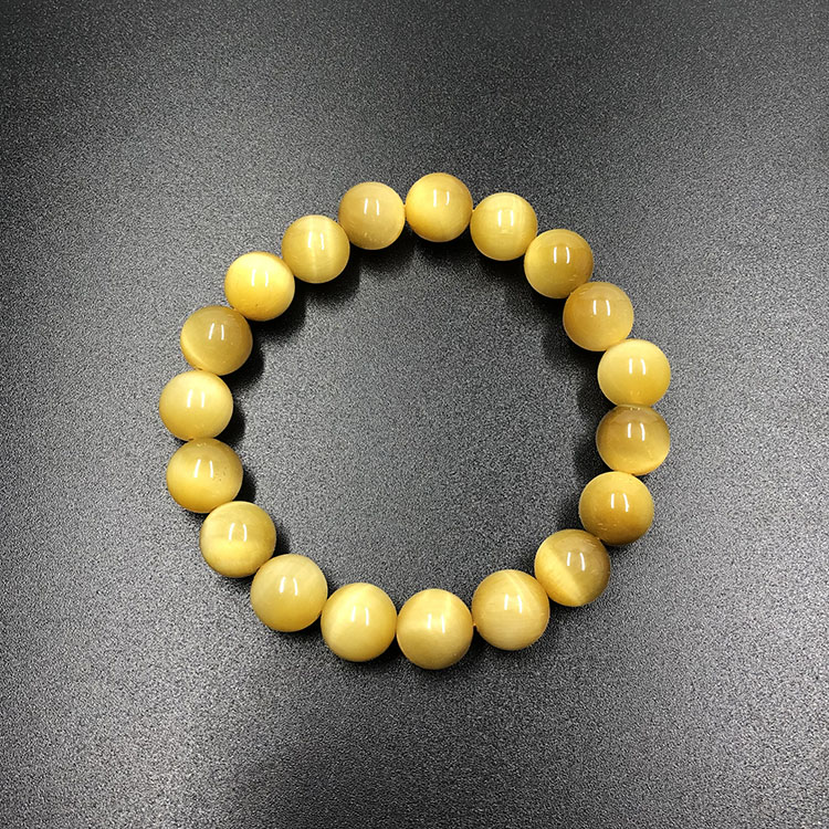 纯天然黄金虎眼石手链男女手串礼物水晶时尚招财单圈情侣饰品