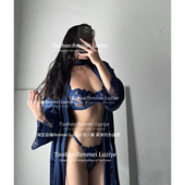 高级性感聚拢显胸刺绣透视钢圈内衣套装 RenmeiLuziye 生如夏花