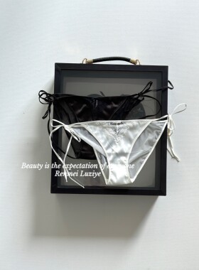 RenmeiLuziye【心跳】舒适绸面绑带性感内裤三角裤女高级感