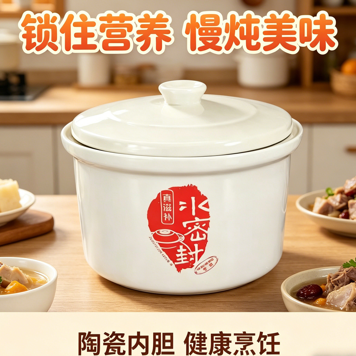 天际隔水炖配件1.2L陶瓷内盖蒸格盖 GSD-12E 12D 12C W112D W19D