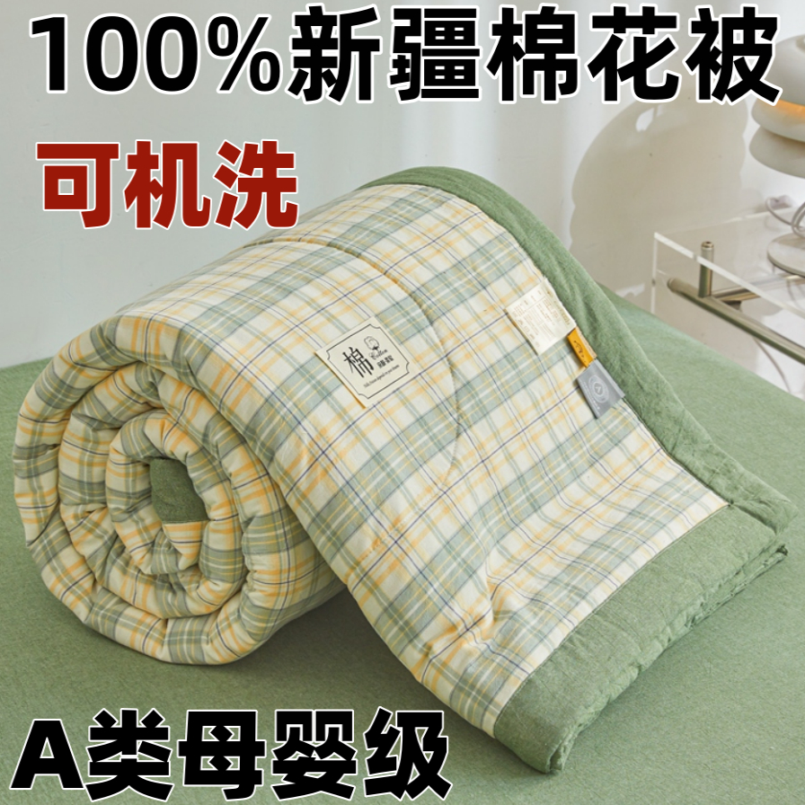 新疆棉花純棉夏涼被100全棉