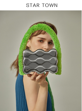 STARTOWN繁星小镇包包春夏时尚牛皮手提包暖呼呼毛绒包高级感包包