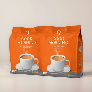 包装 越南进口Q牌咖啡480g goodmorning三合一速溶早餐咖啡粉袋装