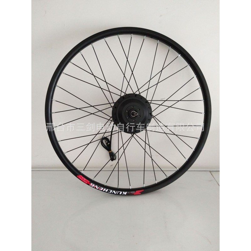 锂电车山地车套件26寸36v250w辐条轮锂电自行车电机轮组