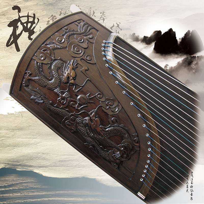 Nanmu Paulownia solid wood carving professional guzheng beginner performance grading exercise piano level 10 sound quality