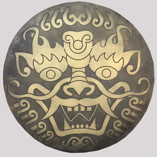 古代兵器盾牌舞台表演摄影儿童玩具pvc材质古装影视拍摄龙头盾牌