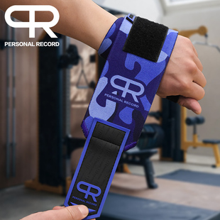 代购 健身健美力量卧推深蹲硬拉 美国进口轮子哥PR护腕45CM入门款