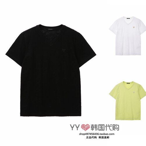 V领男t恤guess价格 V领男t恤guess图片 星期三