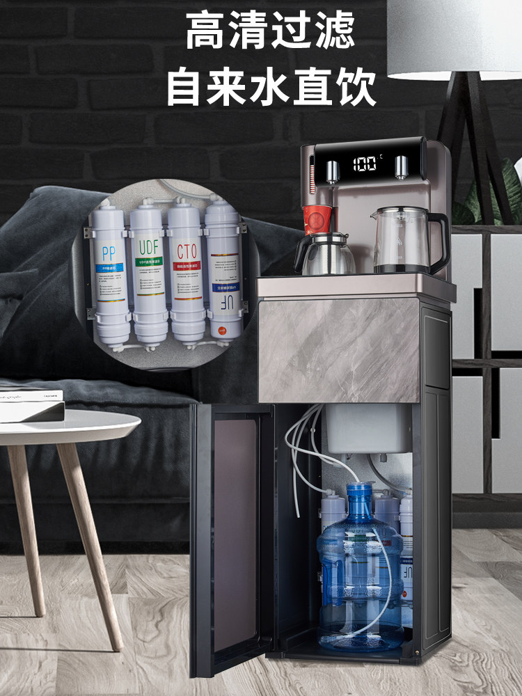 羽燕台式净饮机家用小型净水器直饮加热一体机过滤茶吧速热饮水机