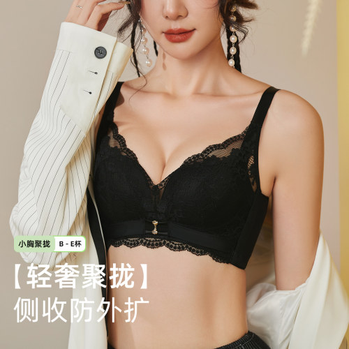 Shaply/莎莲妮商场同款无钢圈聚拢上托调整型五排扣文胸罩收副乳