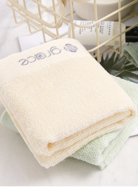 洁丽雅 方巾 纯棉 家用 颜色随机 36*33cm49g 三条装