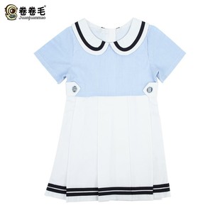 卷卷毛女童装班服连衣裙夏季2025新款韩版学院风学生校服儿童裙子