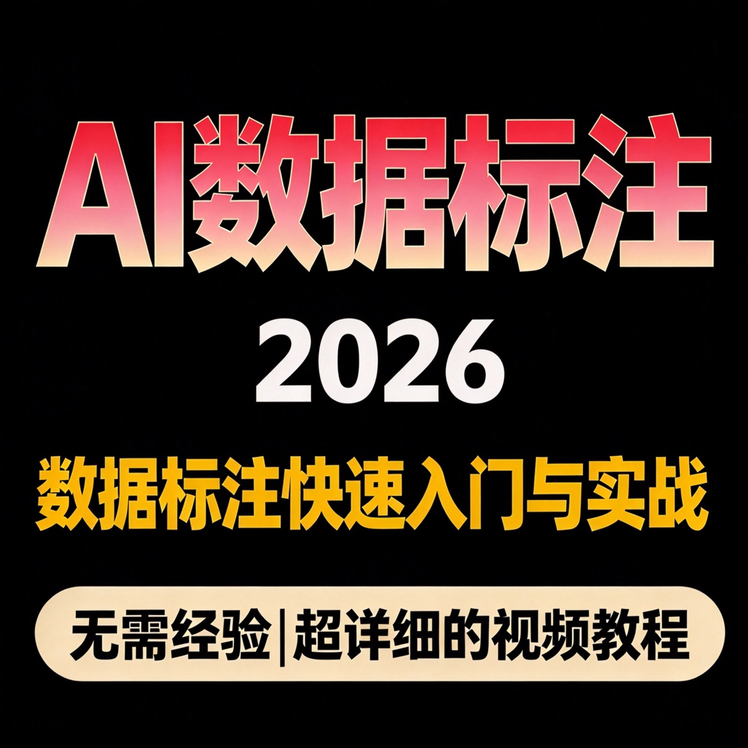 AI大模型专精教程 数据标注快速入门与实战 0基础系统掌握