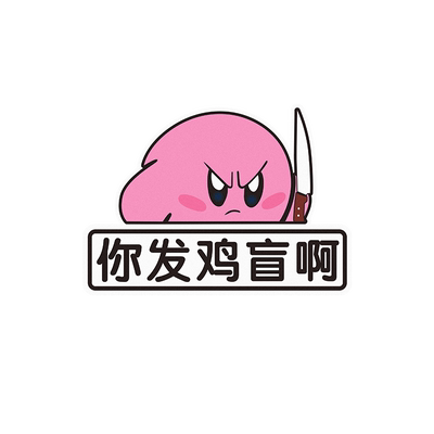 你发鸡盲啊粤语反光车贴