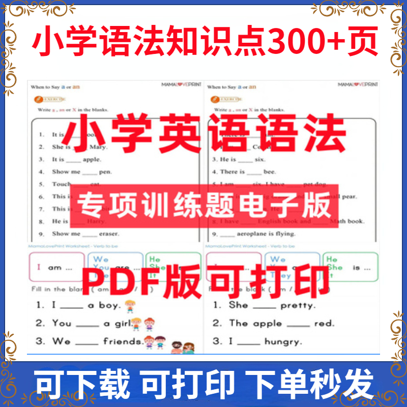 小学英语法专项训练题冠词