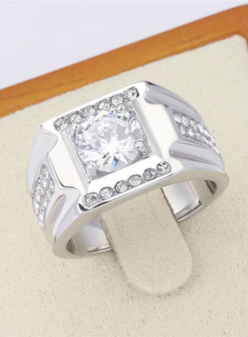 轻奢结婚钻戒婚礼钛钢戒指指环