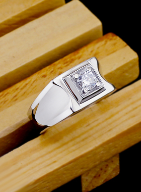 男士仿铂金戒指结婚不掉色