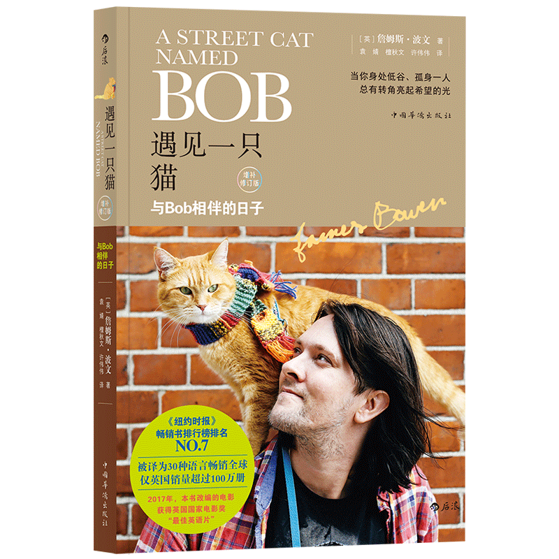 后浪正版 遇见一只猫 与Bob相伴的日子 流浪猫鲍勃 中文版 詹姆斯波文 伦敦街猫记 当Bob来敲门 人生成长暖心励志读物