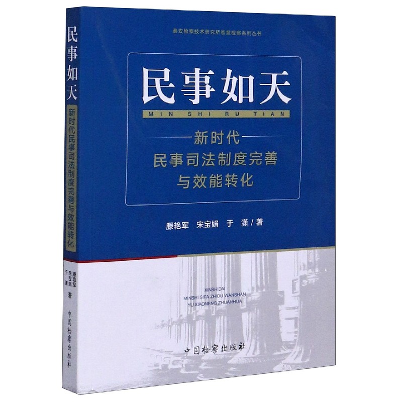 民事如天(新时代民事司法制度完善与效能转化)/泰安检察技术研究所智慧检察系列丛书官方正版 博库网