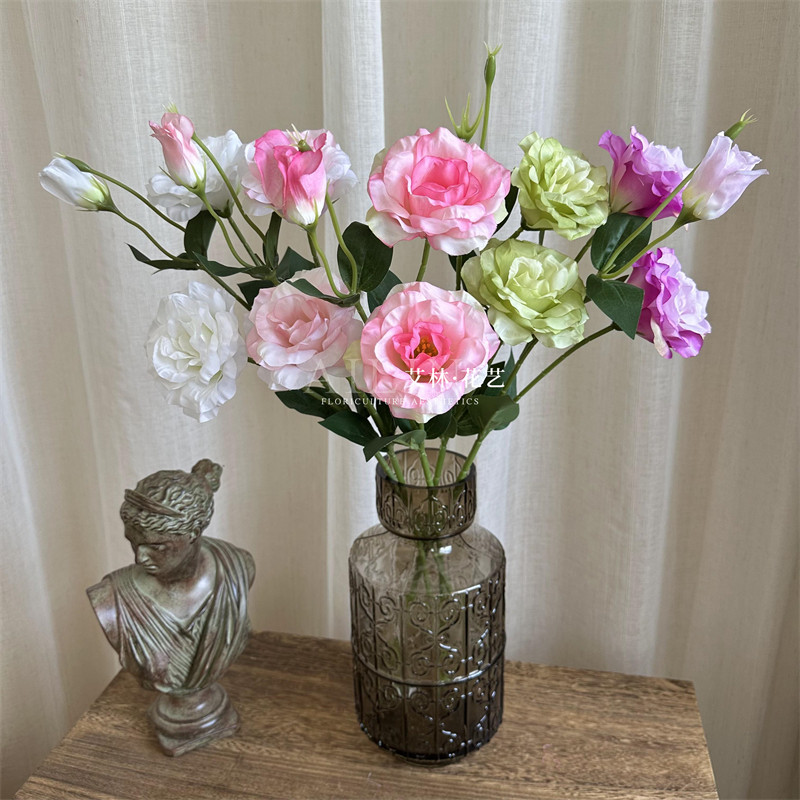 3头清新桔梗  仿真花婚庆家居假花道具装饰摄影拍摄道具手捧花