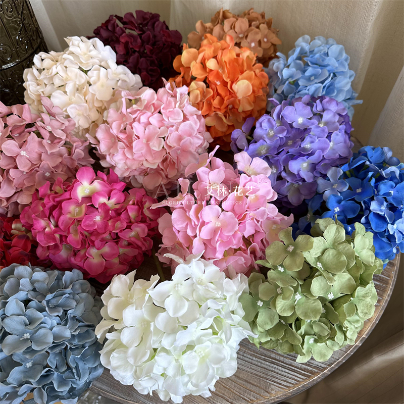 单只贵妃绣球花土绣球玫红妈妈