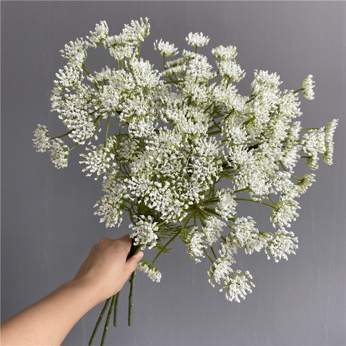 3头蕾丝花仿真蕾丝花满天星手捧