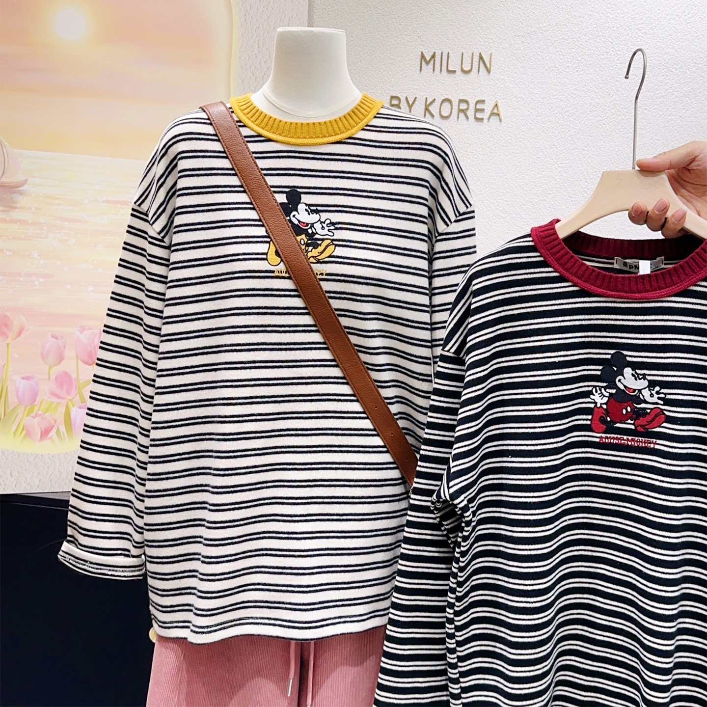 中长款遮臀遮胯~韩国东大门高品质针织棉长袖秋冬加厚T恤打底大码