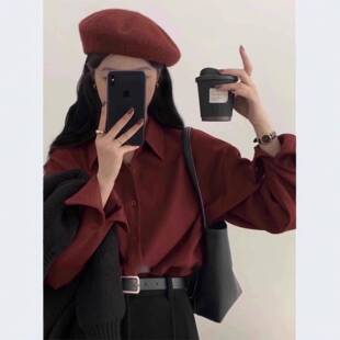 冷淡系特别衬衫2026正流行高级感轻奢长袖衬衫女秋冬季新款港风复