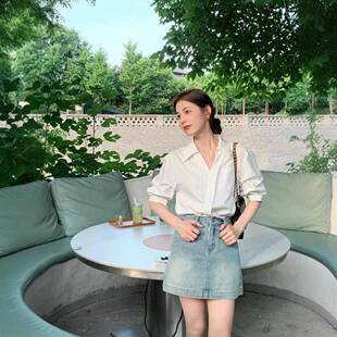 冷淡系特别衬衫2026正流行白色v领短袖衬衫女薄款夏季职业御姐衬