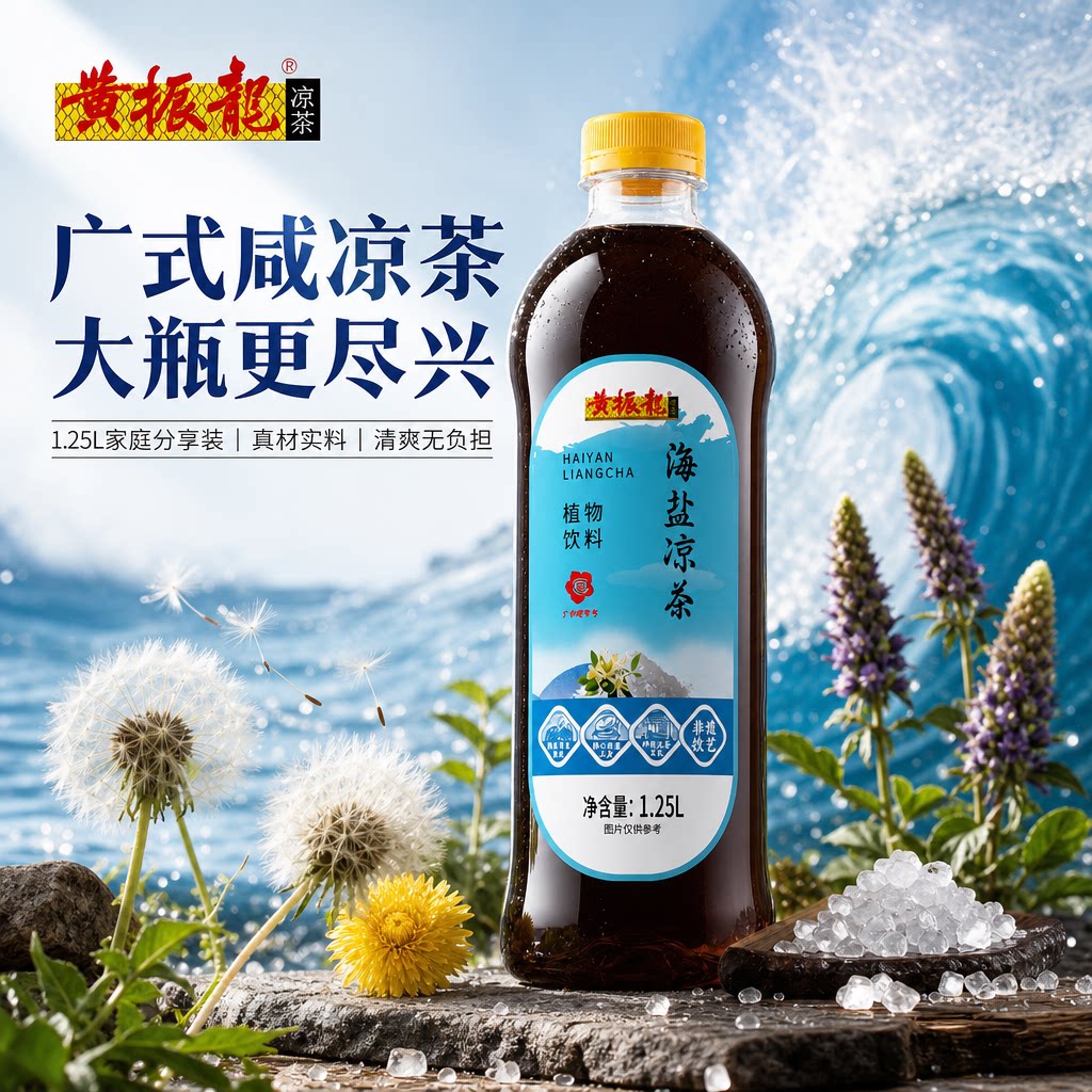 非遗黄振龙海盐癍痧凉茶大瓶划算