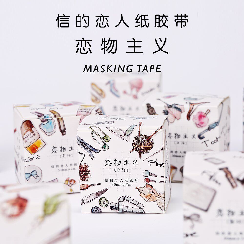 信的恋人和纸胶带日式手帐贴纸杂货生活小物工具手帖 图鉴30mmx7m