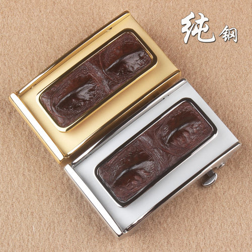 304不锈钢鳄鱼纹自动扣皮带扣头
