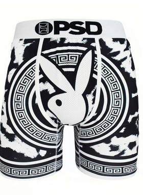 PSD平角内裤潮牌欧文欧美风篮球街头运动弹力印花内裤四角裤外贸