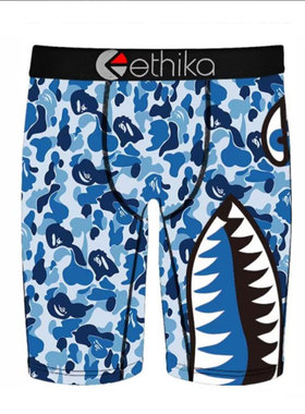 ethika涂鸦印花流速干美式潮男弹力时尚五分内裤潮人穿搭内裤ins