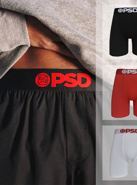 PSD纯色内裤棉内裤美式中腰平角裤时尚五分内裤潮人穿搭内裤ins