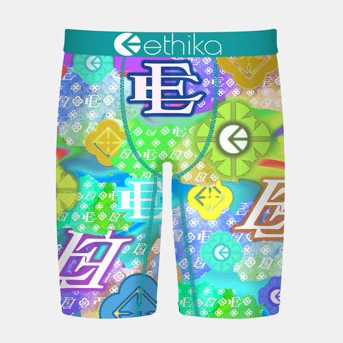 ethika新款上新涂鸦印花流速干美式潮男弹力五分内裤潮人外贸原单