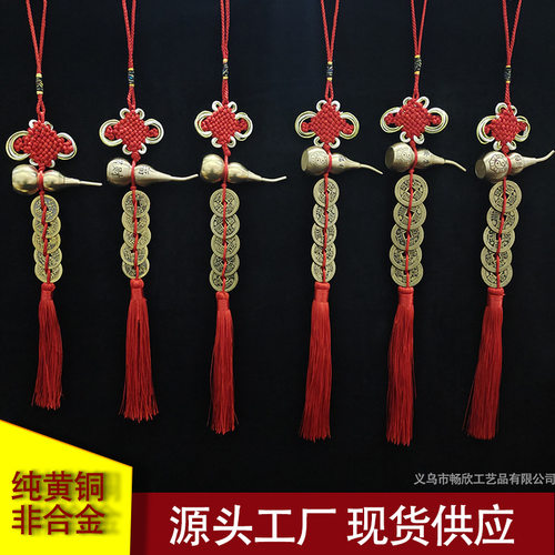 厂家直销纯铜葫芦加厚五