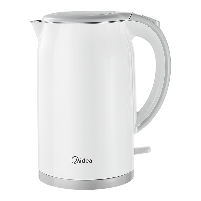 Midea/美的 SH17M301电烧水壶304不锈钢1.7L双层防烫无缝胆1500W
