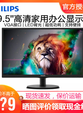 飞利浦203V5L 19.5英寸电脑显示器高清行业商用屏办公娱乐监控20