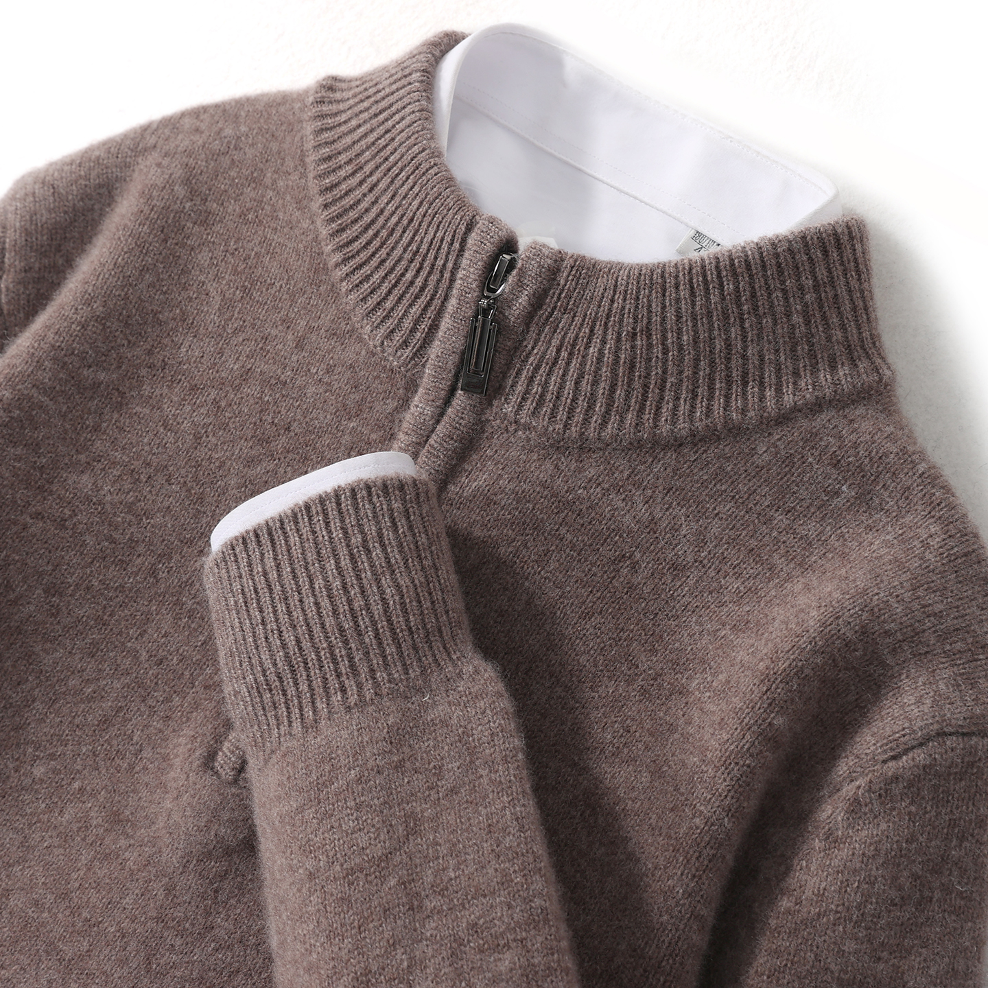 冬贝尔套头羊毛衫半高领