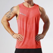 健身衣跑步运动套装 田径训练服马拉松背心 男宽松速干上衣T恤无袖