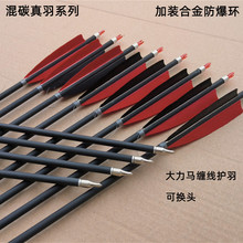 真羽混碳弓箭支传统反曲美猎箭防追尾弓箭射击射箭运动比赛弓箭支