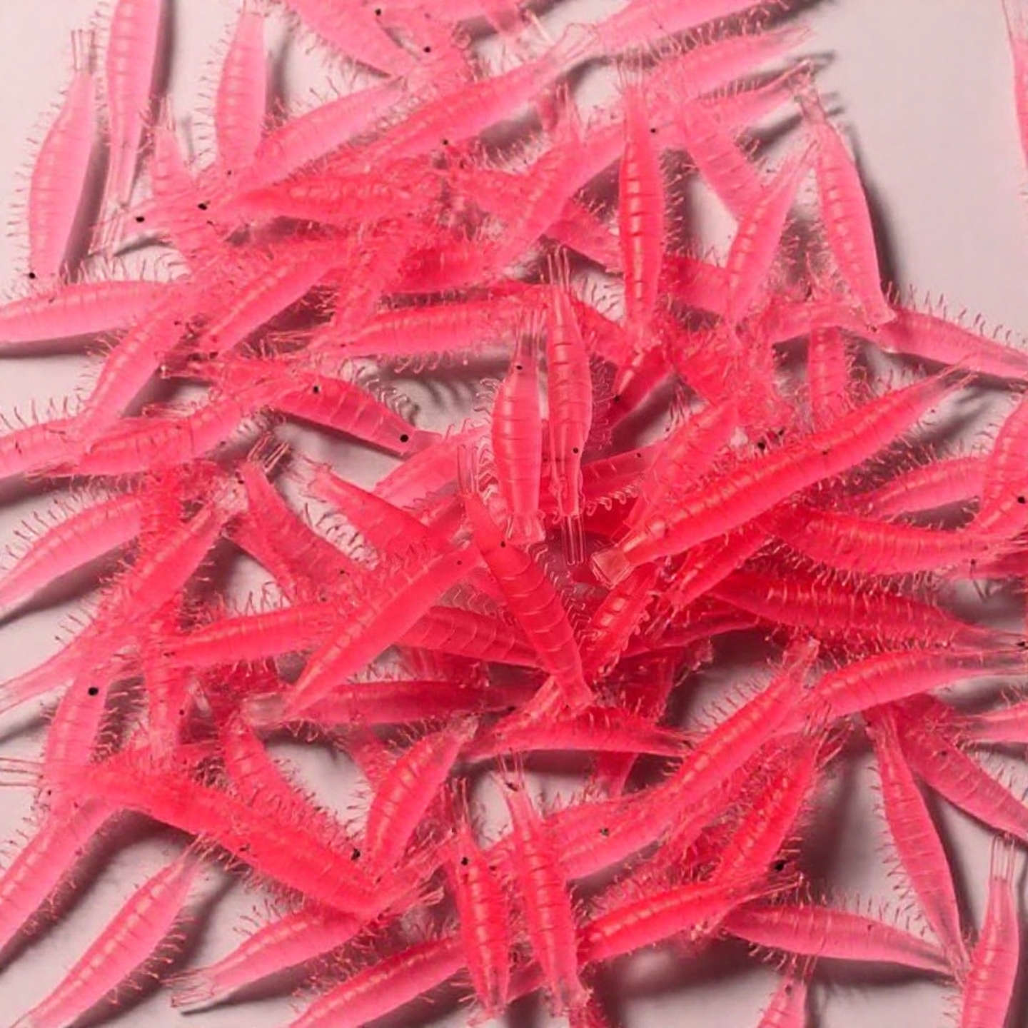 路亚假饵彩色荧光亮片假饵钓翘嘴仿真一模一样软体草虾5公分8公分