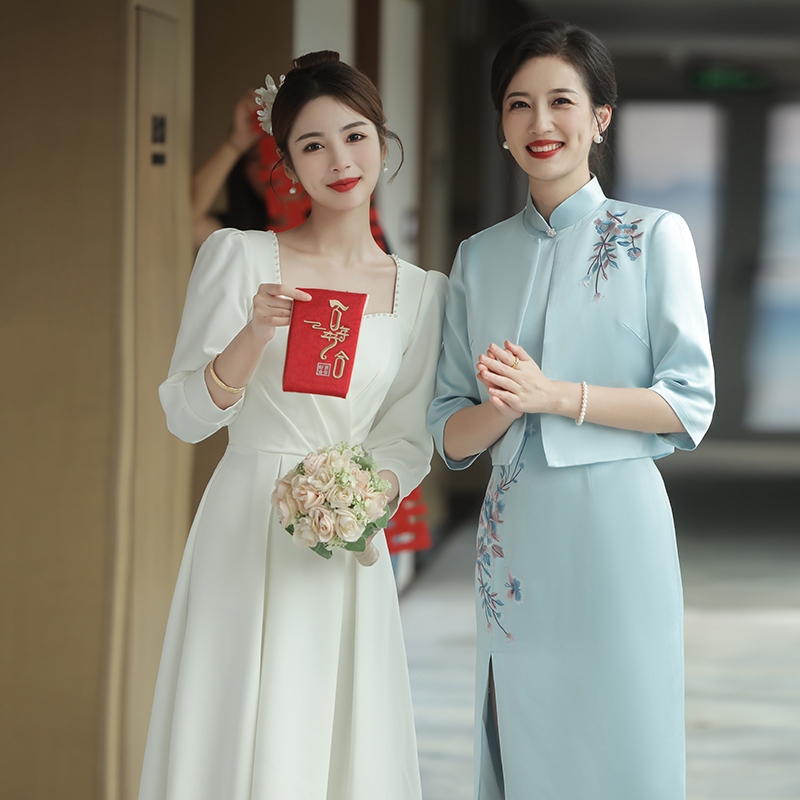 安婷妮菲复古旗袍婚礼长款