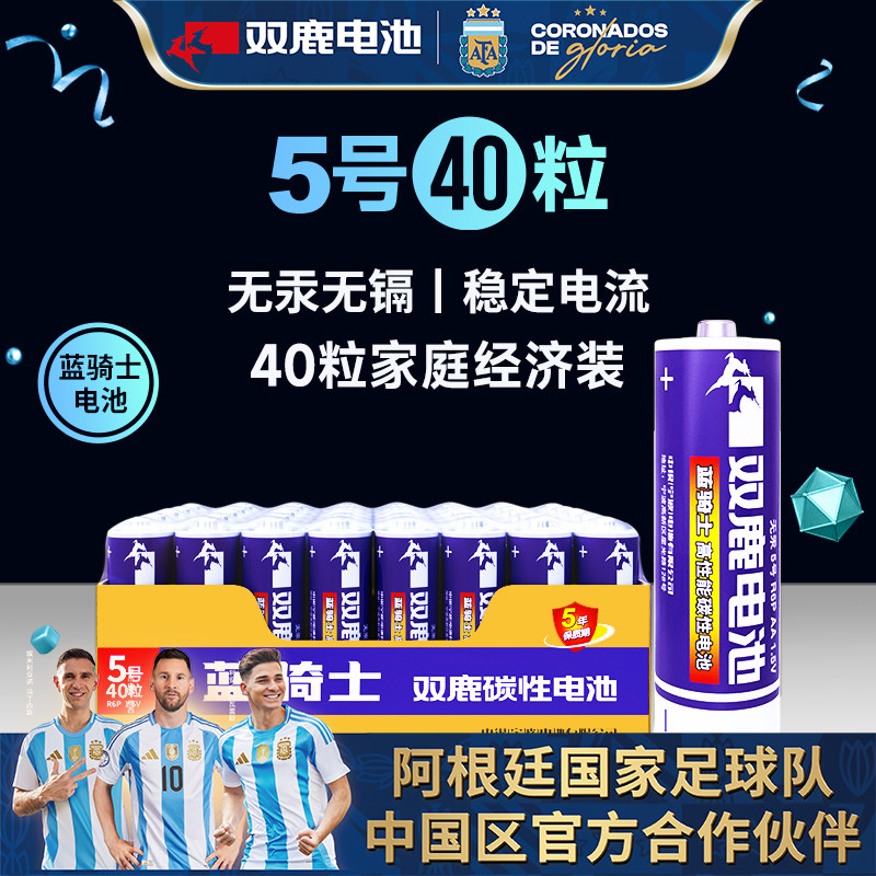 双鹿电池5号电池碳性五号干电池AA遥控器玩具钟表用多省包邮正品空调电视话筒遥控汽车挂闹钟小电池1.5V