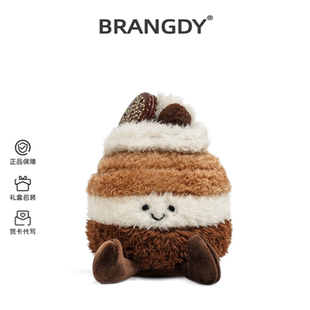 英国BRANGDY迷你掌中甜品公仔趣味可爱创意毛绒玩具玩偶生日礼物